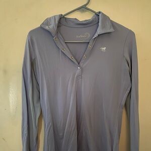 SmartPak sunsheild quarter snap long sleeve polo